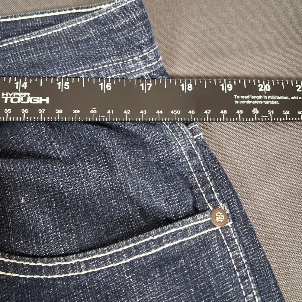 Y2K Vintage Southpole RN82628 Jeans Mens 34x32 Blue Wide Leg Baggy - Hip Hop - Picture 6 of 7